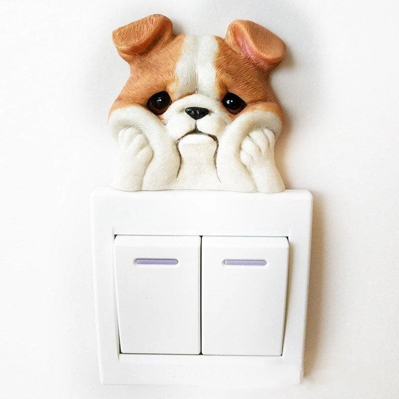 Puppy Switch 3D Decor - Homeko