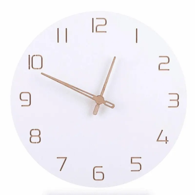 Pure White Simple Wall Clock Minimalist and Stylish Home Decor