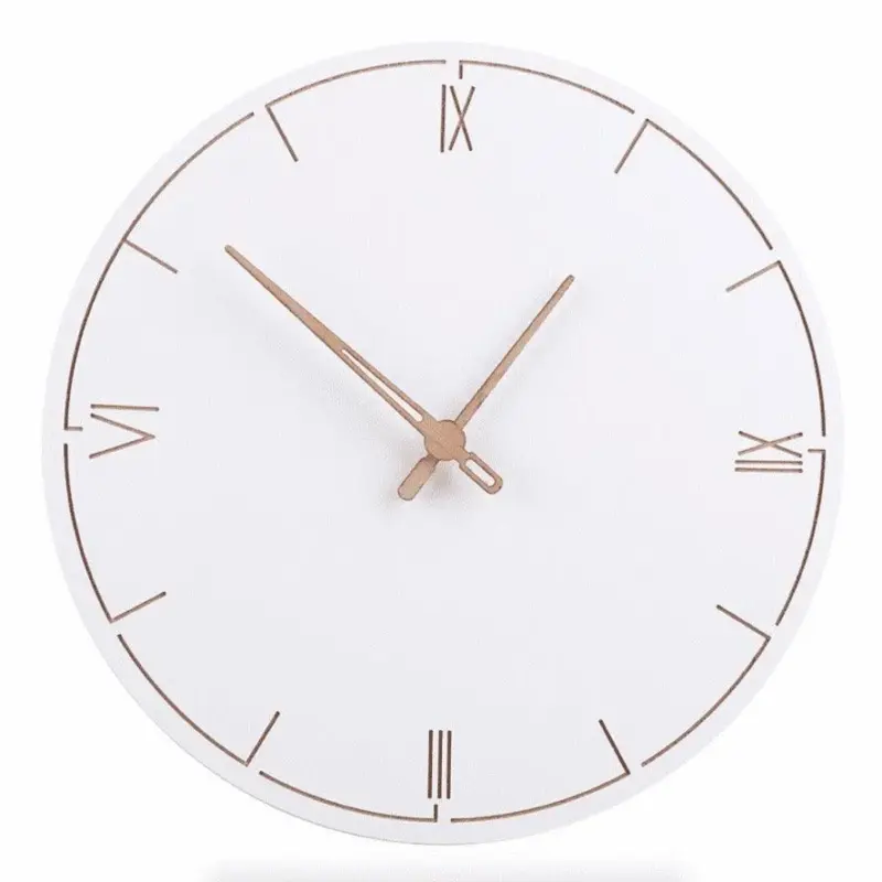 Pure White Simple Wall Clock Minimalist and Stylish Home Decor