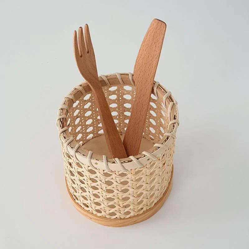 Rattan Chopsticks Storage Handmade Spoon Organizer Holder Pen Pencils Organization Vase Support Home Kitchen Table Decor 70035d8f De6a 40dc A344 F5ccb8e30d2e