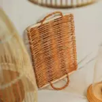Rattan Storage Tray Woven Picnic Basket Fruit Snacks Portable Storage Baskets Display Desktop Serving Tray with ae6279b3 da65 4594 b8c2 03f4d242ba8e