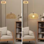 RattanPendantLightingChandelierHangingLampCeilingHandmadeHomeLivingDecor Homeko5