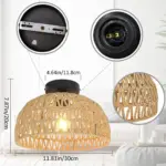 RattanPendantLightingChandelierHangingLampCeilingHandmadeHomeLivingDecor Homeko6