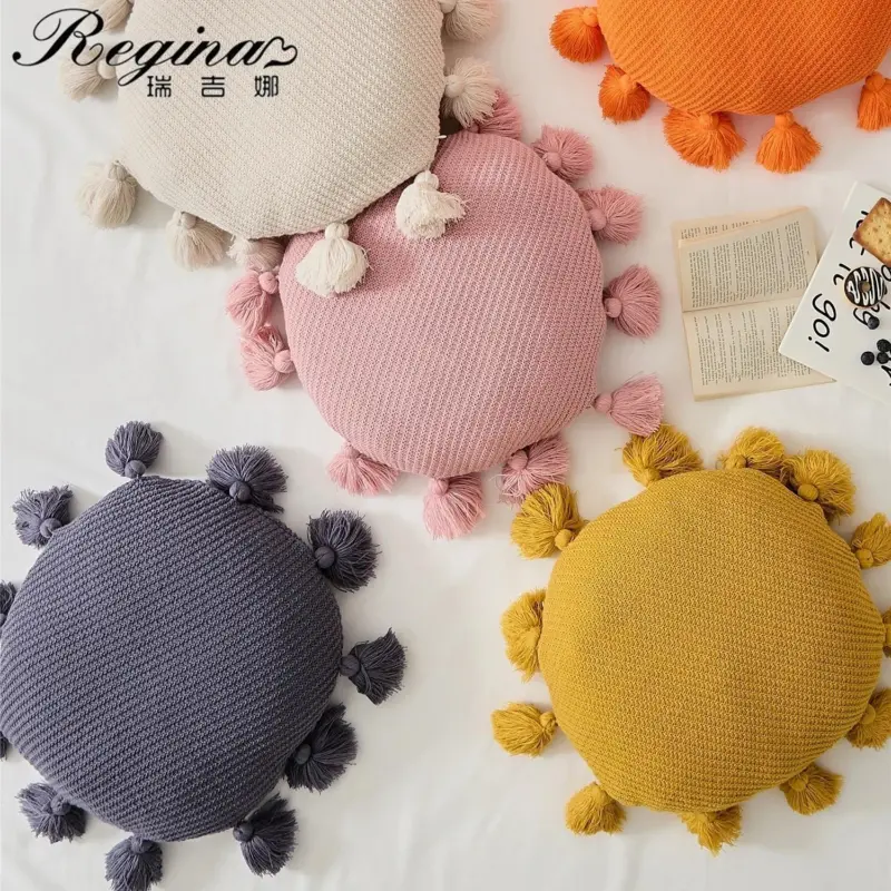 Regina Leuke Kwastje Zachte Ronde Zitkussen Pluizige Kawaii Home Decor Katoen Bed Sierkussen Auto Fauteuil Gebreide.jpg bab56209 99c2 4393 994e d67ec61d9b8e