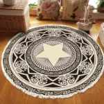 RelaxBohoTasselEuropeanRoundRugsLivingRoomCarpetsDecorationMachineWashable Homeko15