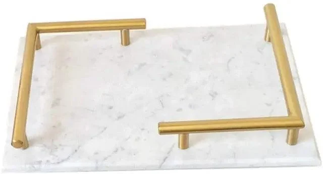 Remika Natural Marble Tray - ISTANBULLU LTD