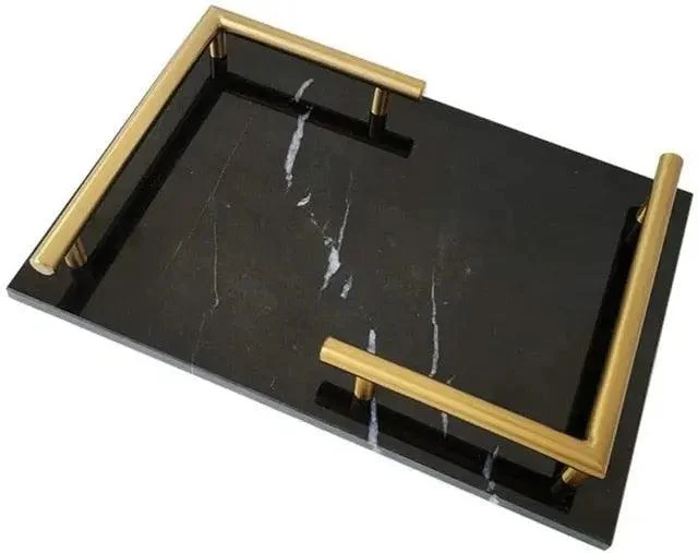 Remika Natural Marble Tray - ISTANBULLU LTD