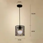 Retro Ijzeren Kooi Hanger Plafondlamp Multi layer Ronde Surround Lichaam e27 220V Uitgang Ondersteuning Vintage Opknoping