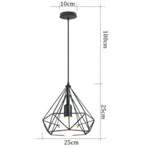 RetroLux - Pendant Lamp with Industrial Metal Frame