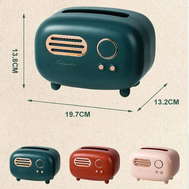 Retro Radio Model Tissue Box Desktop Paper Holder Vintage Dispenser Storage Napkin Case Organizer Ornament Craft Cfbb5256 C6fd 438a B1ae 8edae32b1969