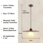 Retro Wabi Sabi E27 Pendant Lamp For Dining Room Bedside Study Chandelier Indoor Home Decor Light da523cf4 90e1 4b68 8b4a 6db5beec8563