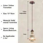 Retro Wabi Sabi E27 Pendant Lamp For Dining Room Bedside Study Chandelier Indoor Home Decor Light e9debe6a 3d1f 4f79 97c3 ee65b34cf8de