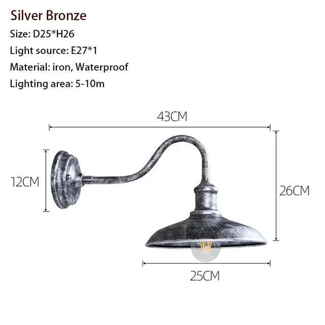 Retro Wall Lamp Outdoor Waterproof Wall Light Vintage American Country Garden Sconce Doorway Courtyard Industrial Rust.jpg 640x640 4e8baf8d Dfa9 44a3 9fd1 217920a35f3e