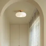 RetroAmberRoundGlassCeilingLight Homdiy
