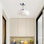 RetroAmberRoundGlassCeilingLight Homdiy