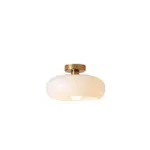 RetroAmberRoundGlassCeilingLight