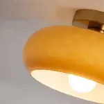 RetroAmberRoundGlassCeilingLight