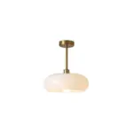 RetroAmberRoundGlassCeilingLight