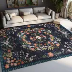 RetroBohoBirdFloralRugCarpetLargeAreaLivingRoomBalcony Homeko1
