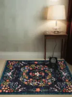 RetroBohoBirdFloralRugCarpetLargeAreaLivingRoomBalcony Homeko3