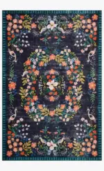 RetroBohoBirdFloralRugCarpetLargeAreaLivingRoomBalcony Homeko7