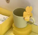 RetroCeramicFlowerCoffeeMugswithBigFlowerHandgrid