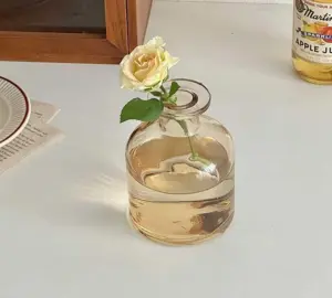 Retro Colored Art Glass Hydroponic Vase