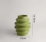RetroColorfulCeramicDonutVase