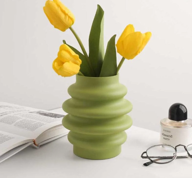 Retro Colorful Ceramic Donut Vase - ISTANBULLU LTD