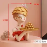 RetroFlowerHatGirlTray Homeko1