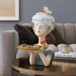 RetroFlowerHatGirlTray Homeko4
