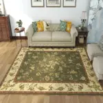 RetroFlowerRugCarpetSoftComfortableforBedroomDecoration Homeko2