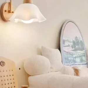 Retro Flower Wooden Wall Lamp - ISTANBULLU LTD