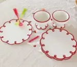 RetroHandmadeCeramicPlatesBowlSet