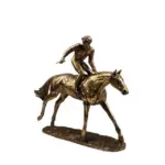 RetroHorseRacingAnimalJockeySportResinAndCopperSculpturesandStatues Homeko1