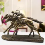 RetroHorseRacingAnimalJockeySportResinAndCopperSculpturesandStatues Homeko2
