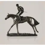 RetroHorseRacingAnimalJockeySportResinAndCopperSculpturesandStatues Homeko4