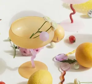 Retro Inspired Martini Colored Cocktail Glasses