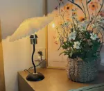 RetroJapanese inspiredPleatedSquiggleTableLamp