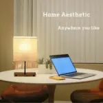 RetroJapaneseFabricTableLampUSBDimmableLightingBedside Homeko2
