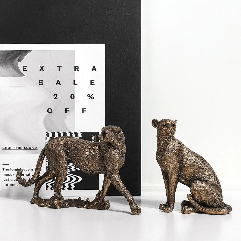 Retro Leopard Figurine - Homeko