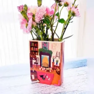 Retro Little Women Ceramic Book Vase - ISTANBULLU LTD