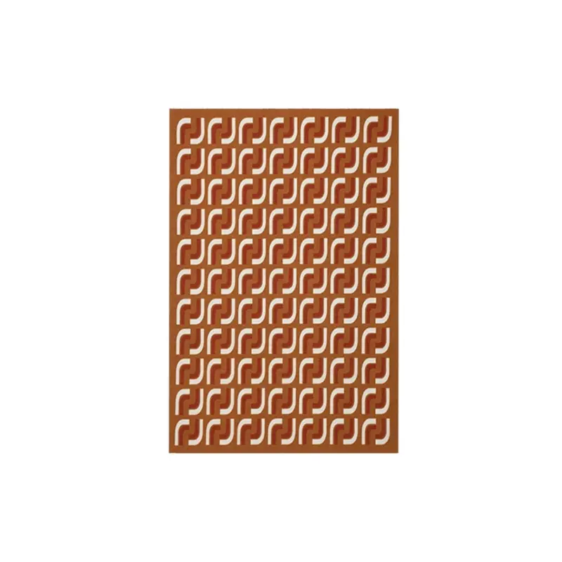 RetroMid CenturyMordernPatternAreaCarpetRugorange2