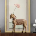 RetroRattanHorseArtCraftsHandmadeOfficeDecorGiftSculpturesandStatues Homeko1
