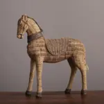 RetroRattanHorseArtCraftsHandmadeOfficeDecorGiftSculpturesandStatues Homeko5