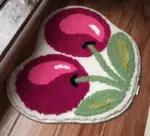 RetroSoftFluffyCherryRug