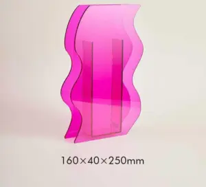 Retro Wavy Flower Acrylic Vase