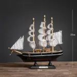 RetroWoodenHandmadeSailboatMiniature Homeko11