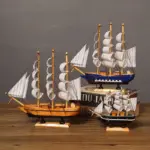 RetroWoodenHandmadeSailboatMiniature Homeko3