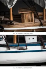 RetroWoodenHandmadeSailboatMiniature Homeko5
